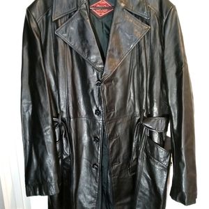 Vintage Mens Dutch Boy 100% Leather Jacket size 44